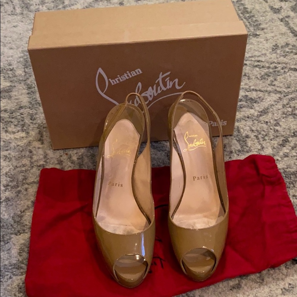 Louboutin patent slingback